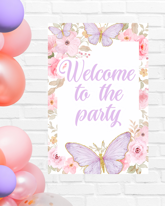 Butterfly Welcome Poster