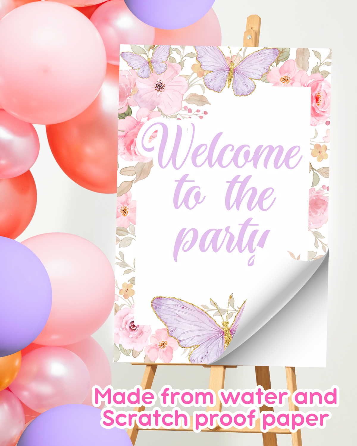 Butterfly Welcome Poster