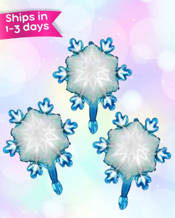 3pcs. Snowflake Balloon Set 14"