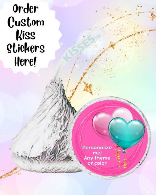 Custom Hershey's Kiss Stickers (108pcs.)