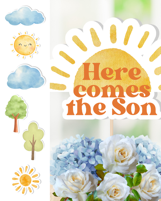 'Here comes the Son' Party Props