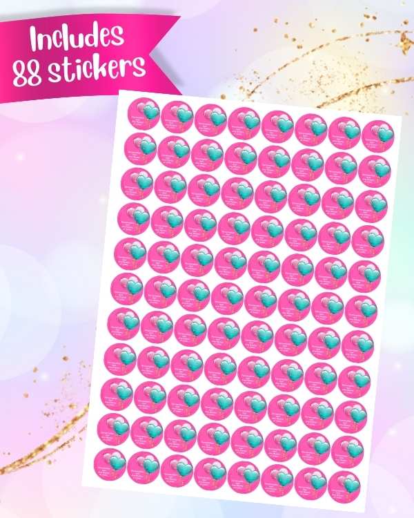 Custom Hershey's Kiss Stickers (108pcs.)