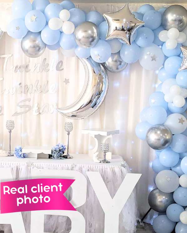 Pastel Baby Blue Macaron Party Balloons - 50 pcs.