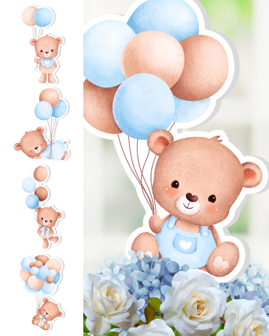 Teddy Bear Party Props - Blue