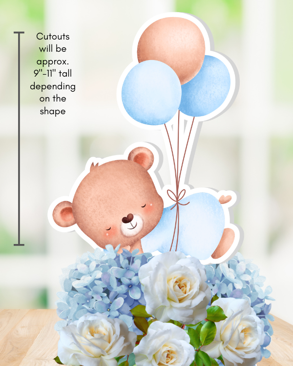 Teddy Bear Party Props - Blue