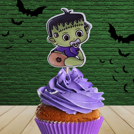 Baby Frankenstein Cupcake Toppers (12pcs.)