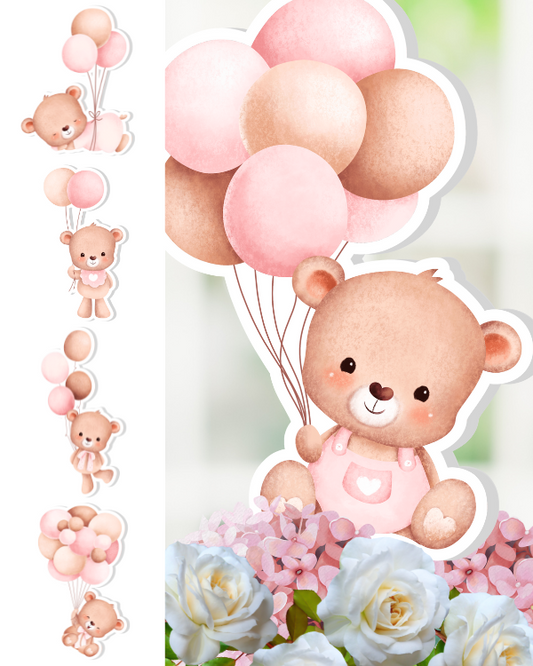 Teddy Bear Party Props - Pink