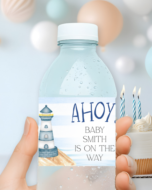 Nautical Water Bottle Labels