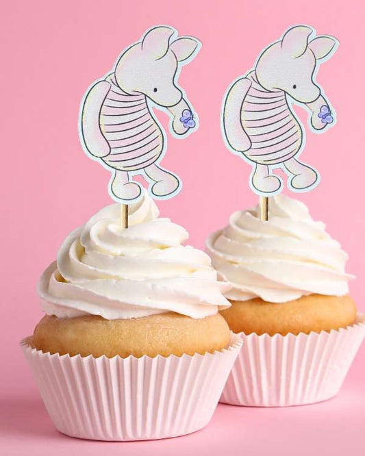 Cute Piglet Cupcake Toppers