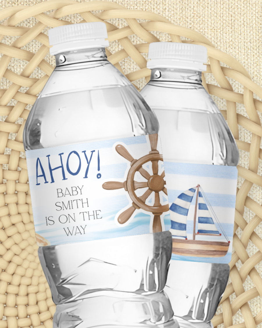 Nautical Water Bottle Labels
