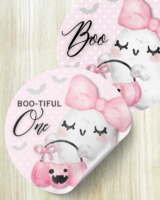 Pink Ghost Stickers