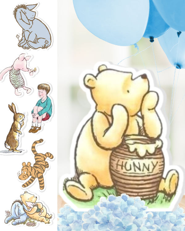 Vintage Pooh Bear Party Props