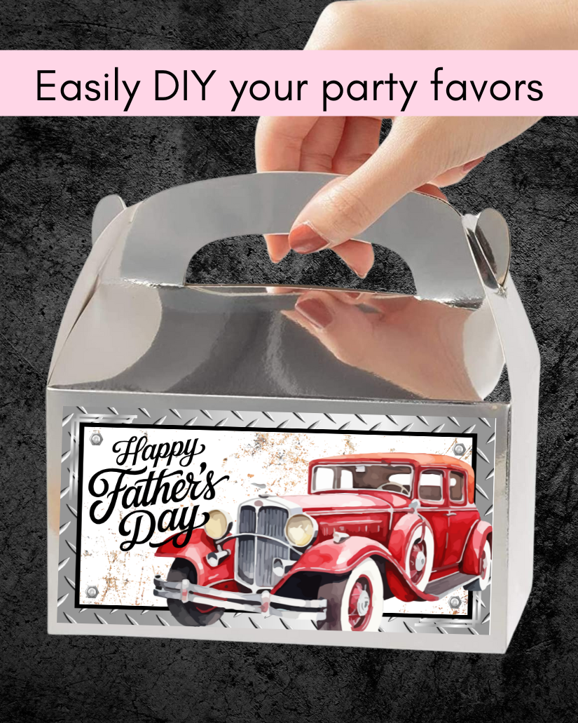 Classic Cars Father's Day Labels - Digital Download