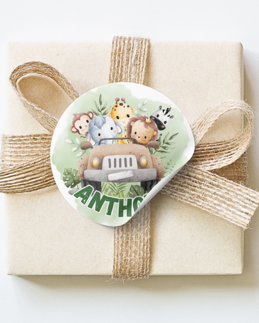 Jungle Safari Stickers - Personalized
