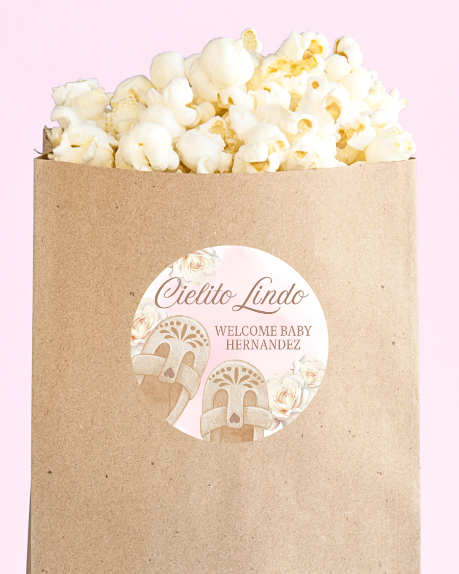 Cielito Lindo Baby Shower Stickers - Personalized