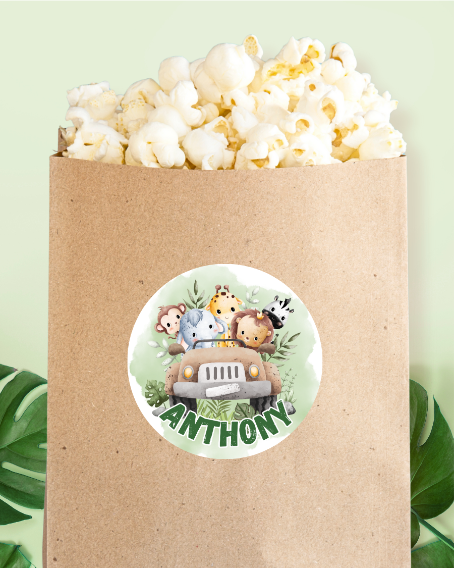 Jungle Safari Stickers - Personalized