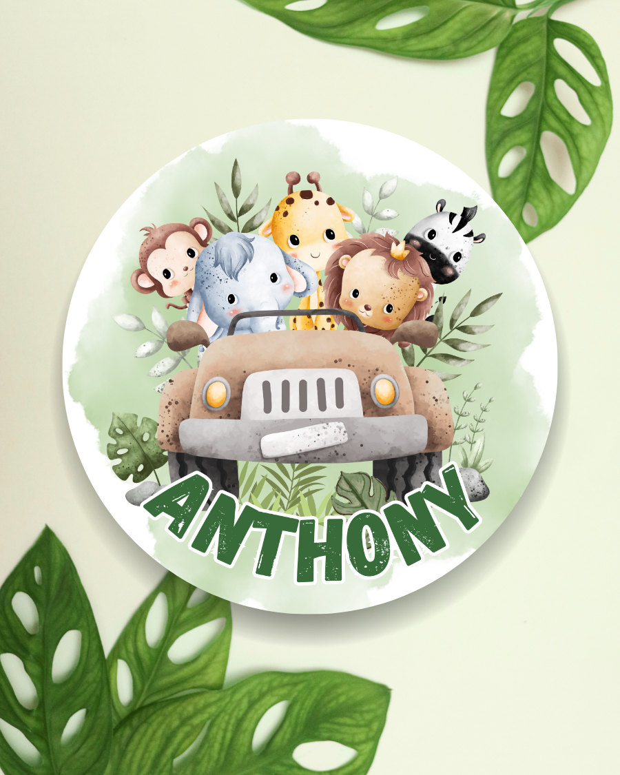 Jungle Safari Stickers - Personalized