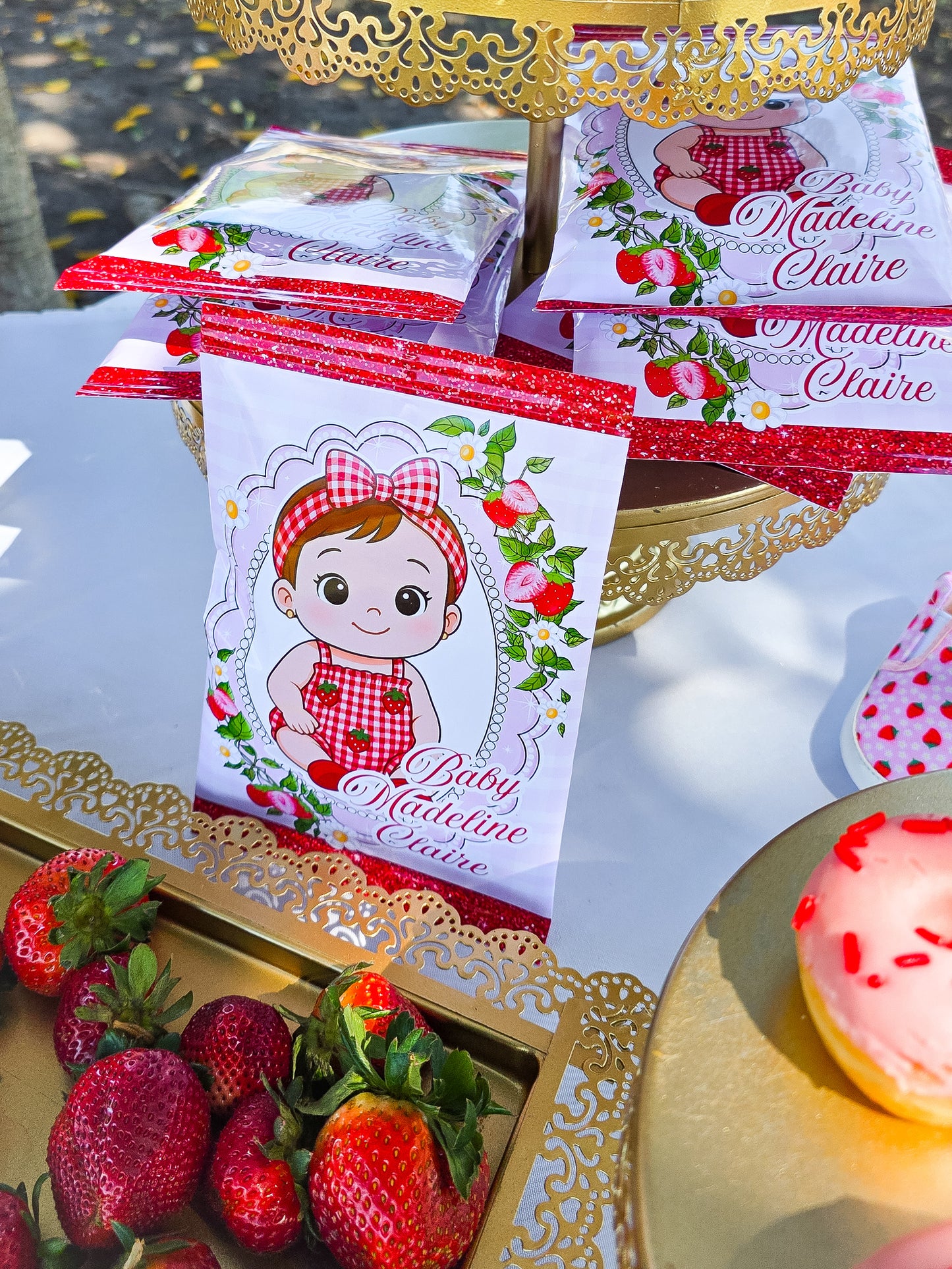 Strawberry Baby Chip Bags - Personalized