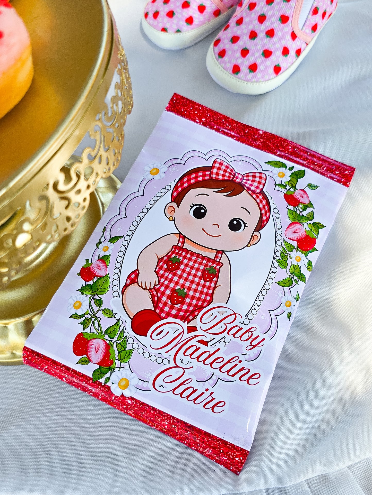 Strawberry Baby Chip Bags - Personalized