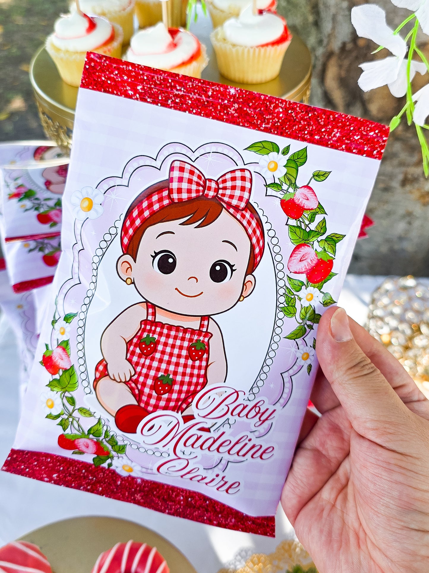 Strawberry Baby Chip Bags - Personalized