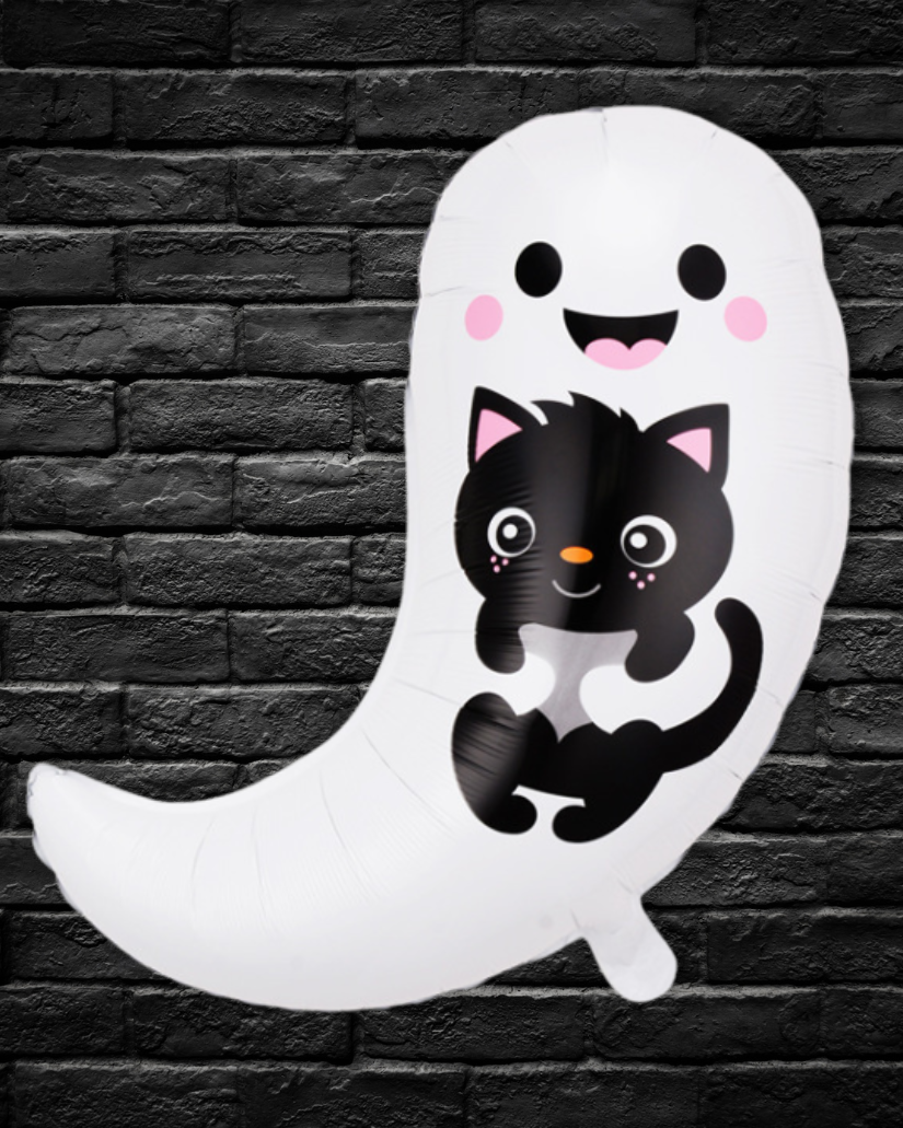 Ghost & Cat Foil Balloon
