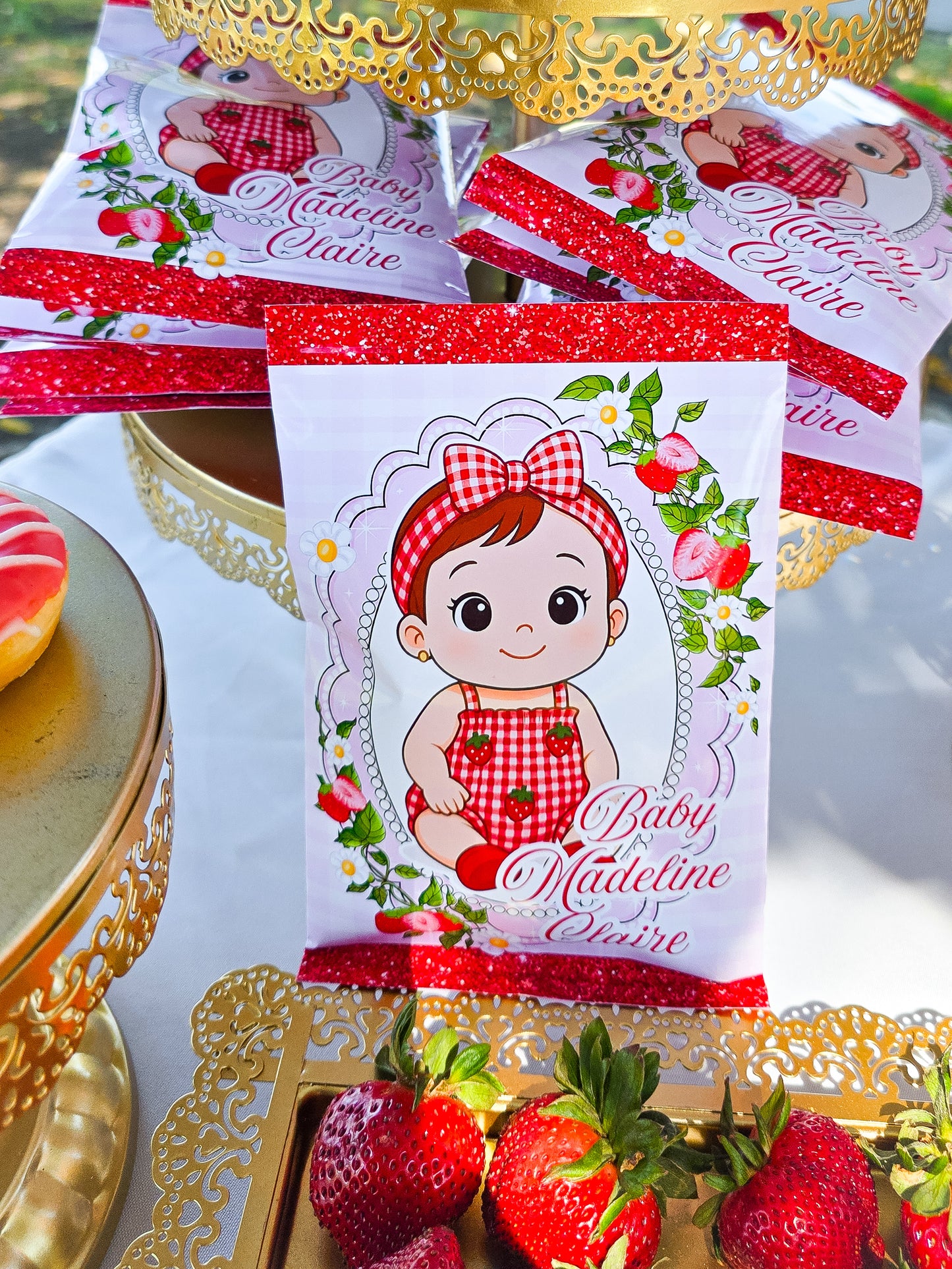 Strawberry Baby Chip Bags - Personalized