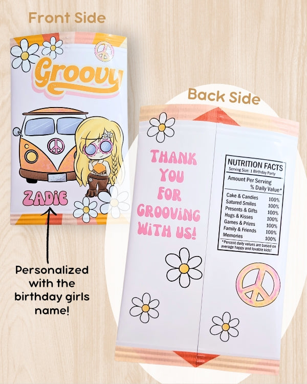 Personalized Groovy Chip Bags