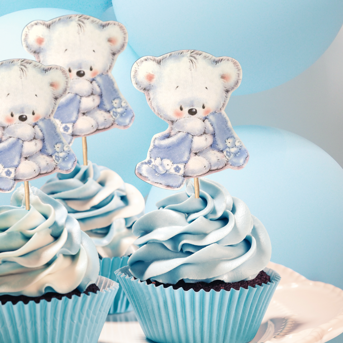 Teddy Bear Cupcake Toppers