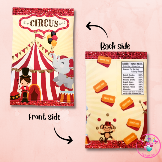 Chip Bag Digital Download - Red Circus