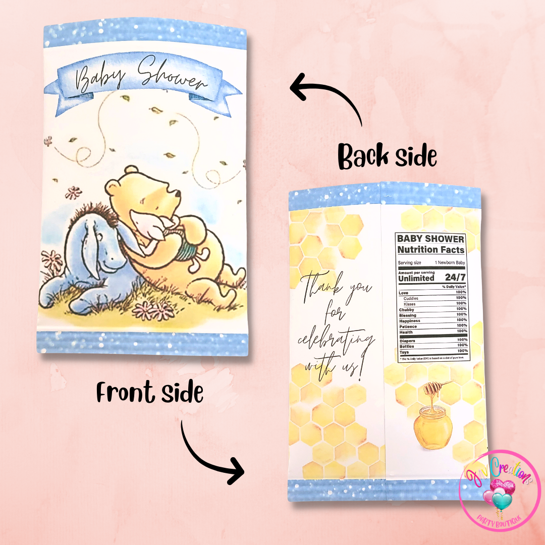 Chip Bag Digital Download - Blue Pooh Bear