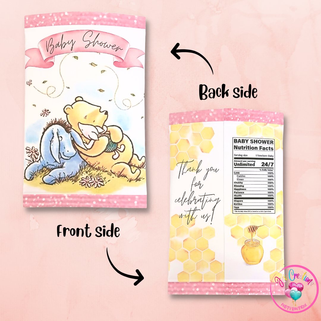 Chip Bag Digital Download - Pink Pooh Bear