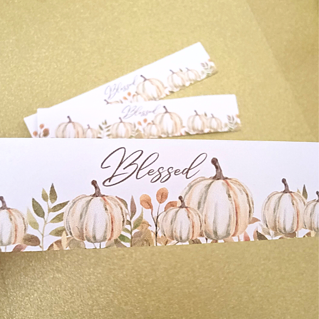 'Blessed' Pumpkin Napkin Rings