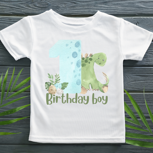 '1' Dinosaur Kids Birthday Shirt