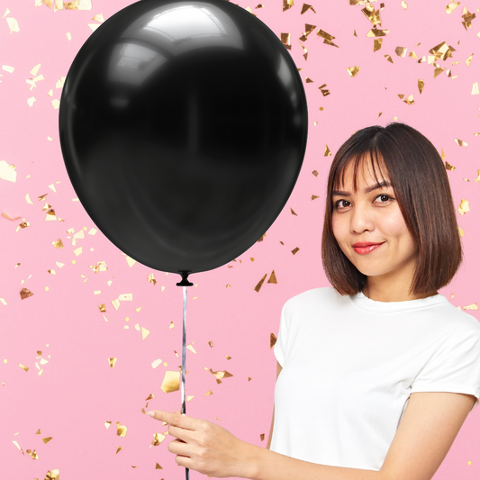 Black Latex Balloons 18" - 5 pcs.