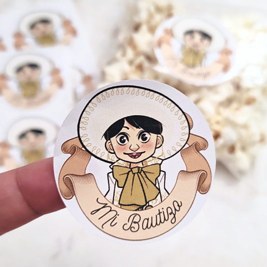 Baby Charro Party Stickers - 24pcs.