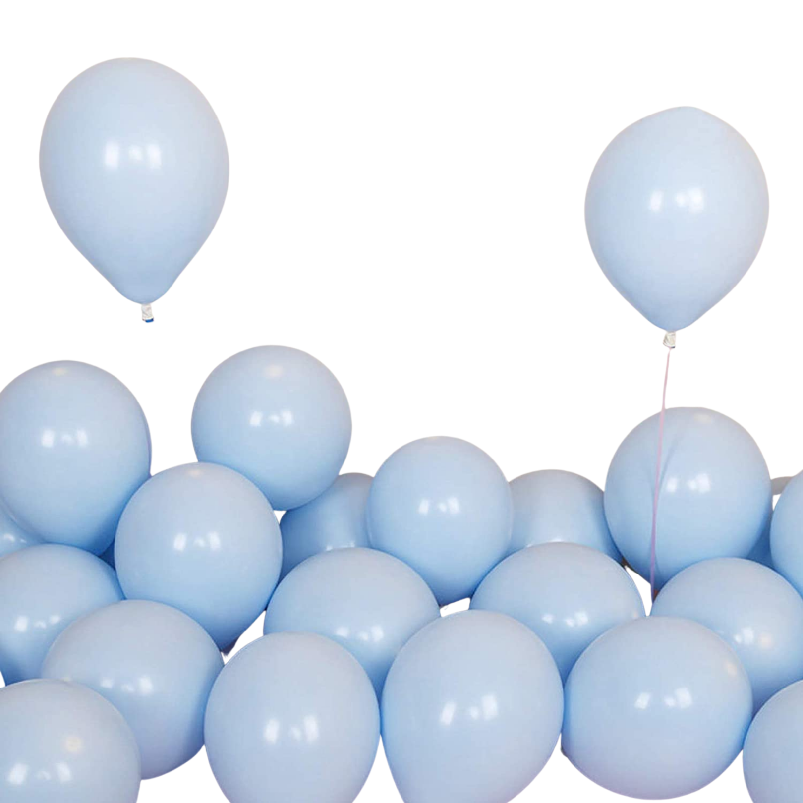 x10 Ballons pastel bleu vert